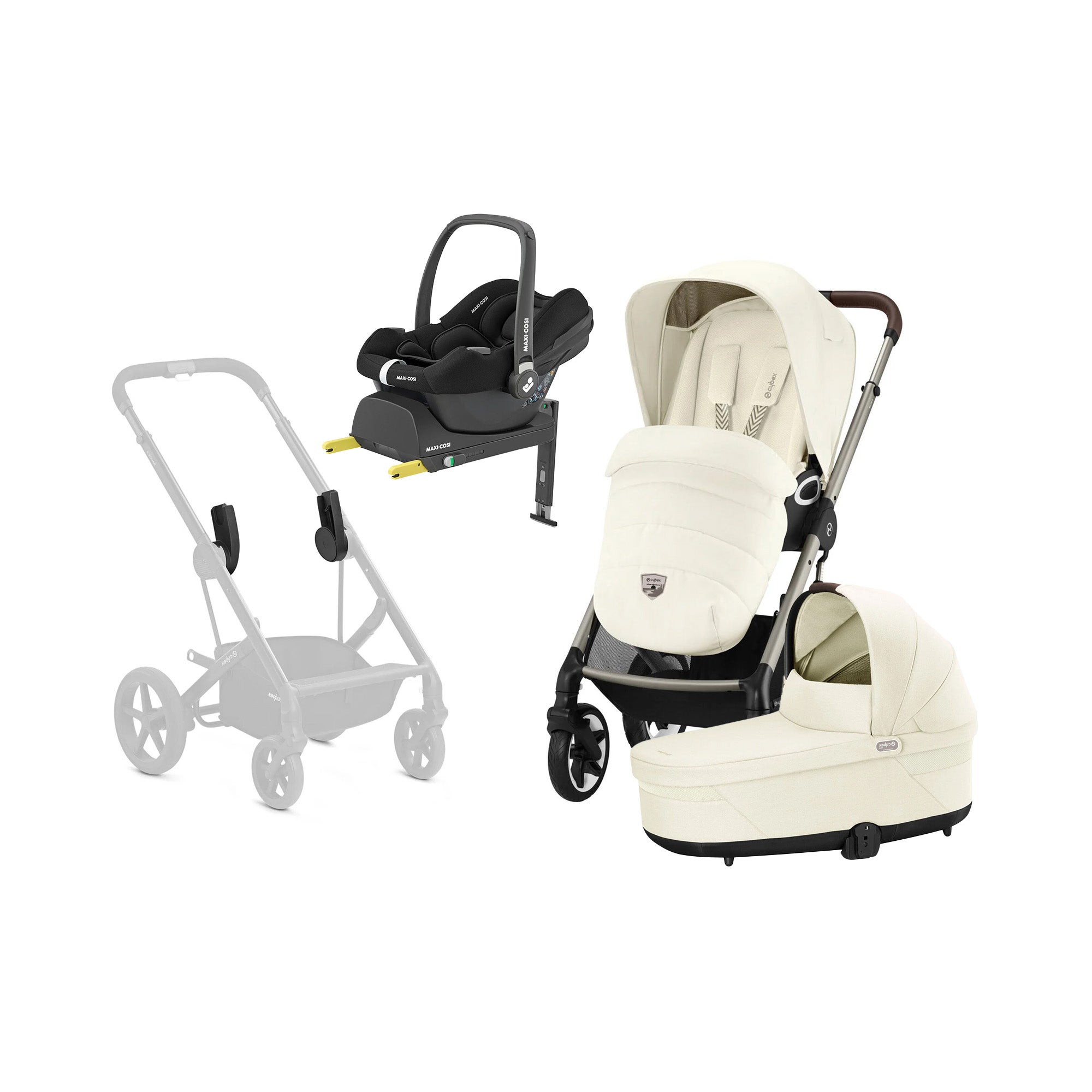 Cybex TALOS S Lux Duovagn inkl. Maxi-Cosi CabrioFix &  Bas