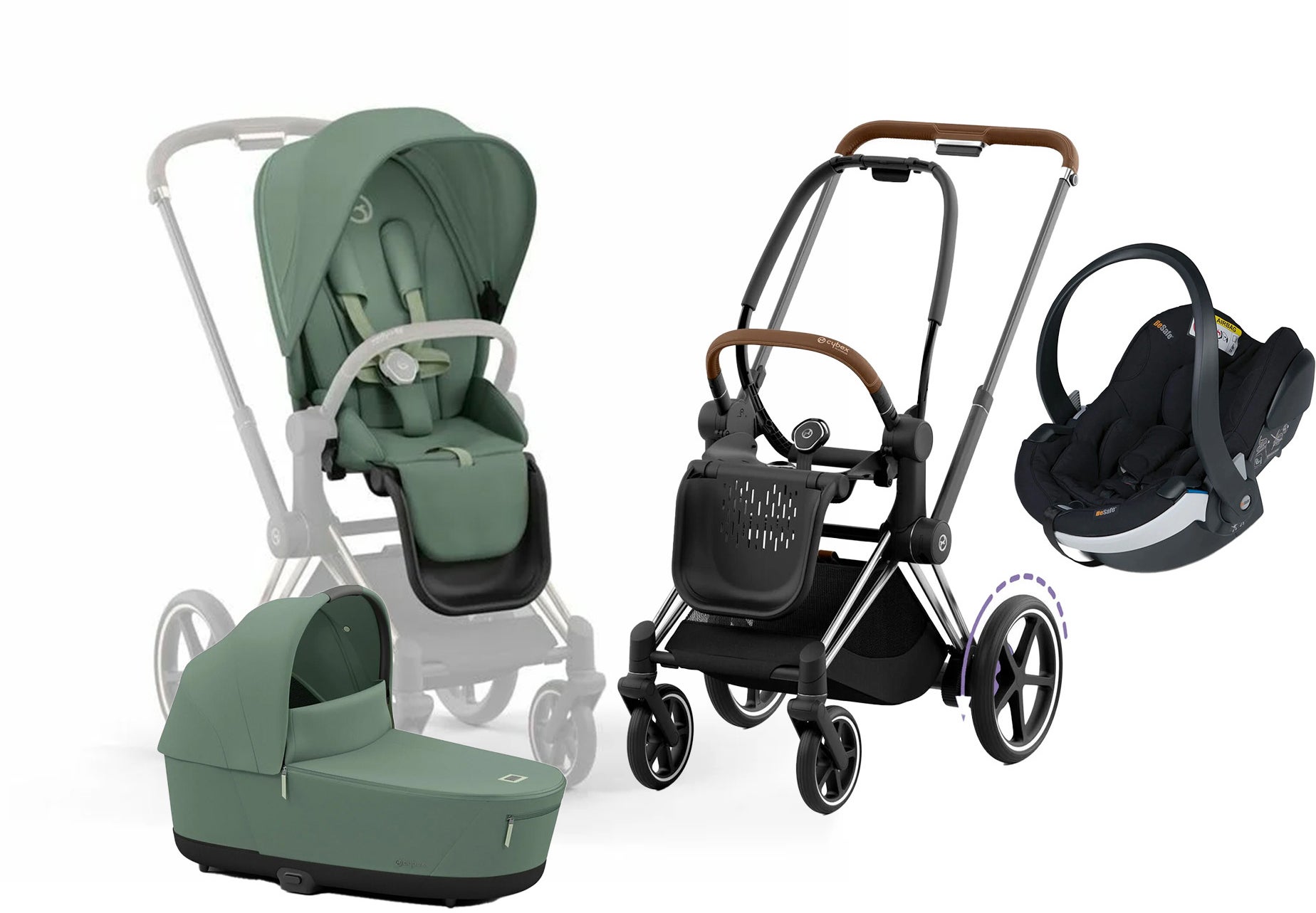 Cybex e-Priam Duovagn inkl. BeSafe iZi Go Modular X2