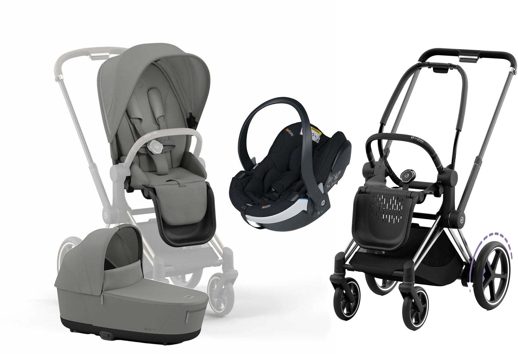 Cybex e-Priam Duovagn inkl. BeSafe iZi Go Modular X2