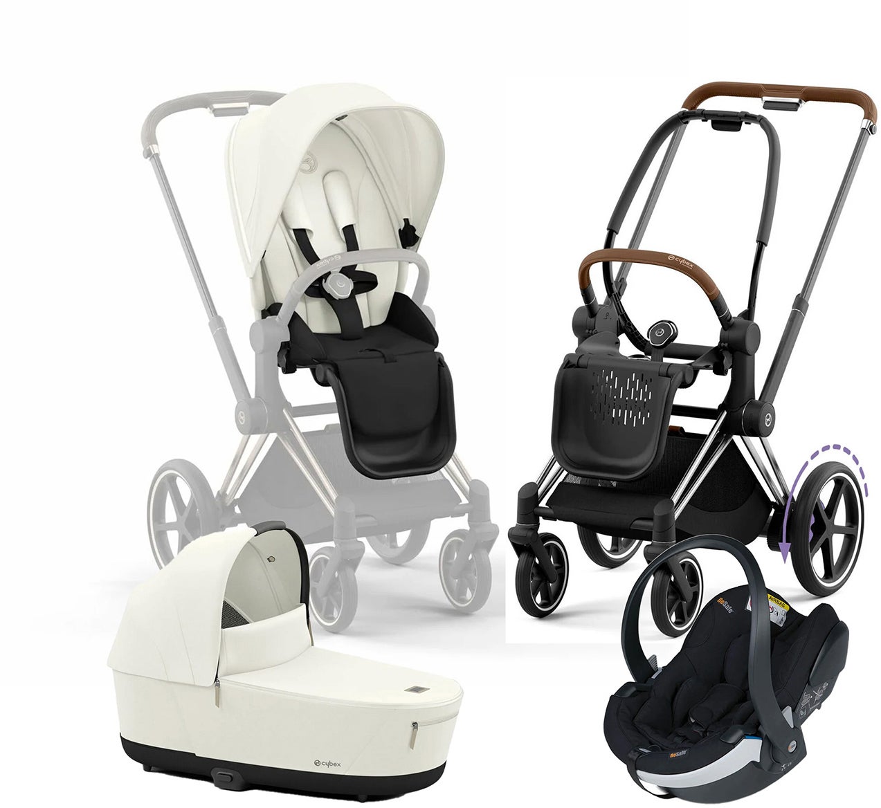Cybex e-Priam Duovagn inkl. BeSafe iZi Go Modular X2