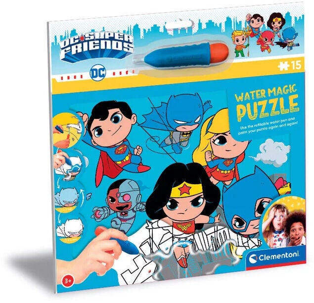 DC Comics Water Reveal Pussel Super Friends 15 Bitar|