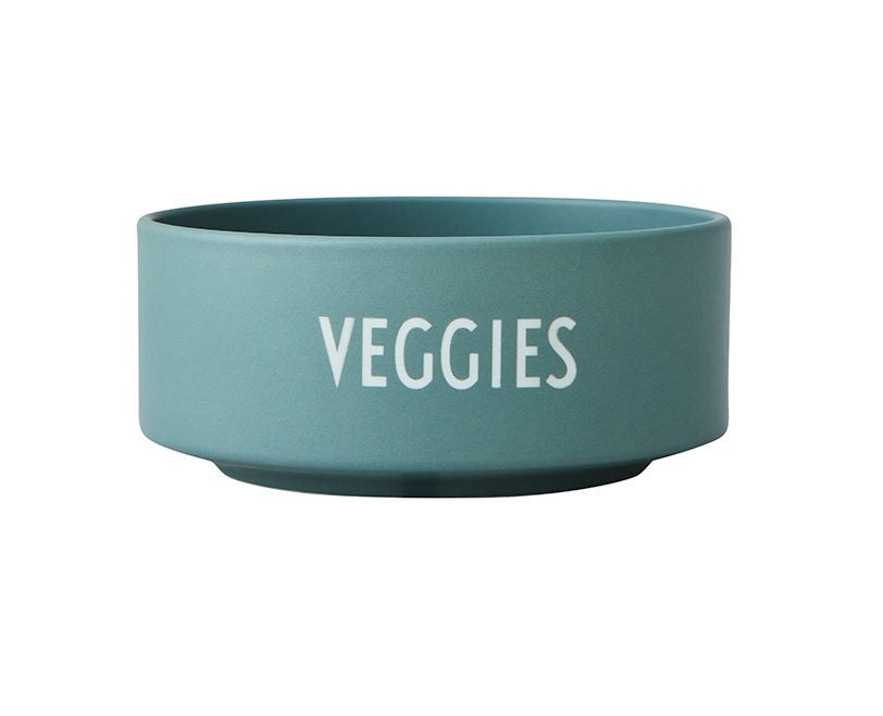 Design Letters Snack Skål Veggies Porslin|Grön