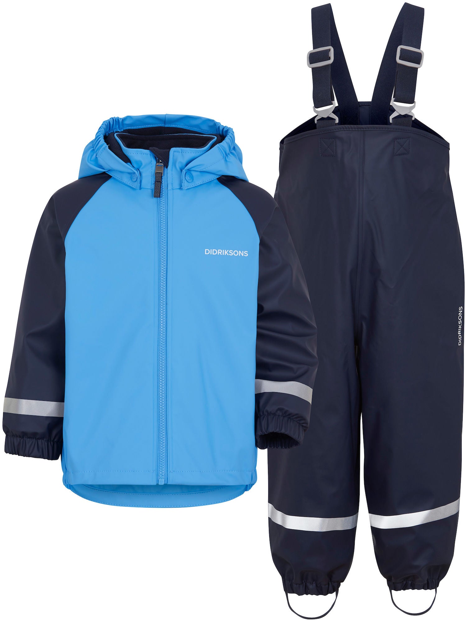 Didriksons Rainman Fleecefodrat Regnställ|Breeze Blue