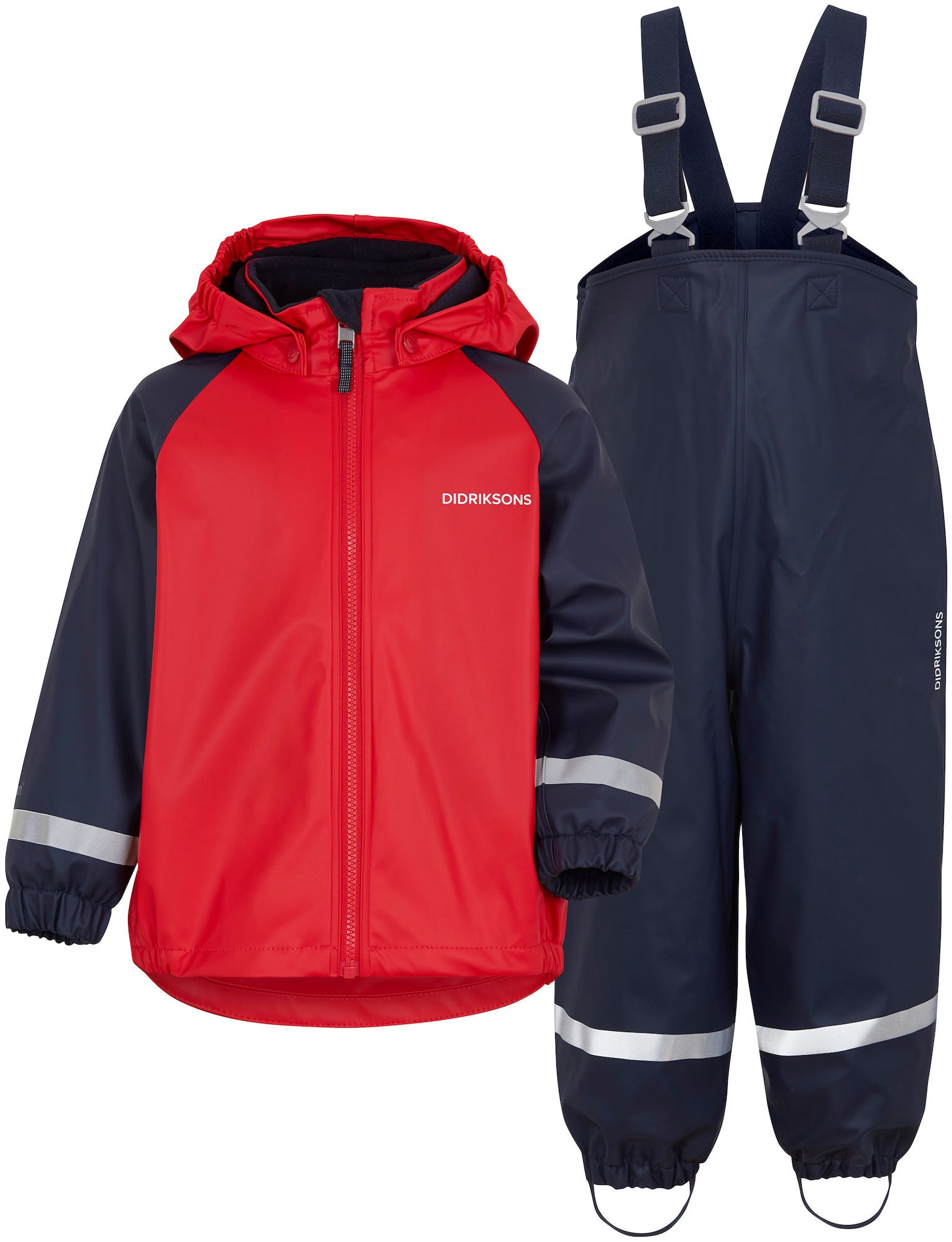 Didriksons Rainman Fleecefodrat Regnställ|Flag Red