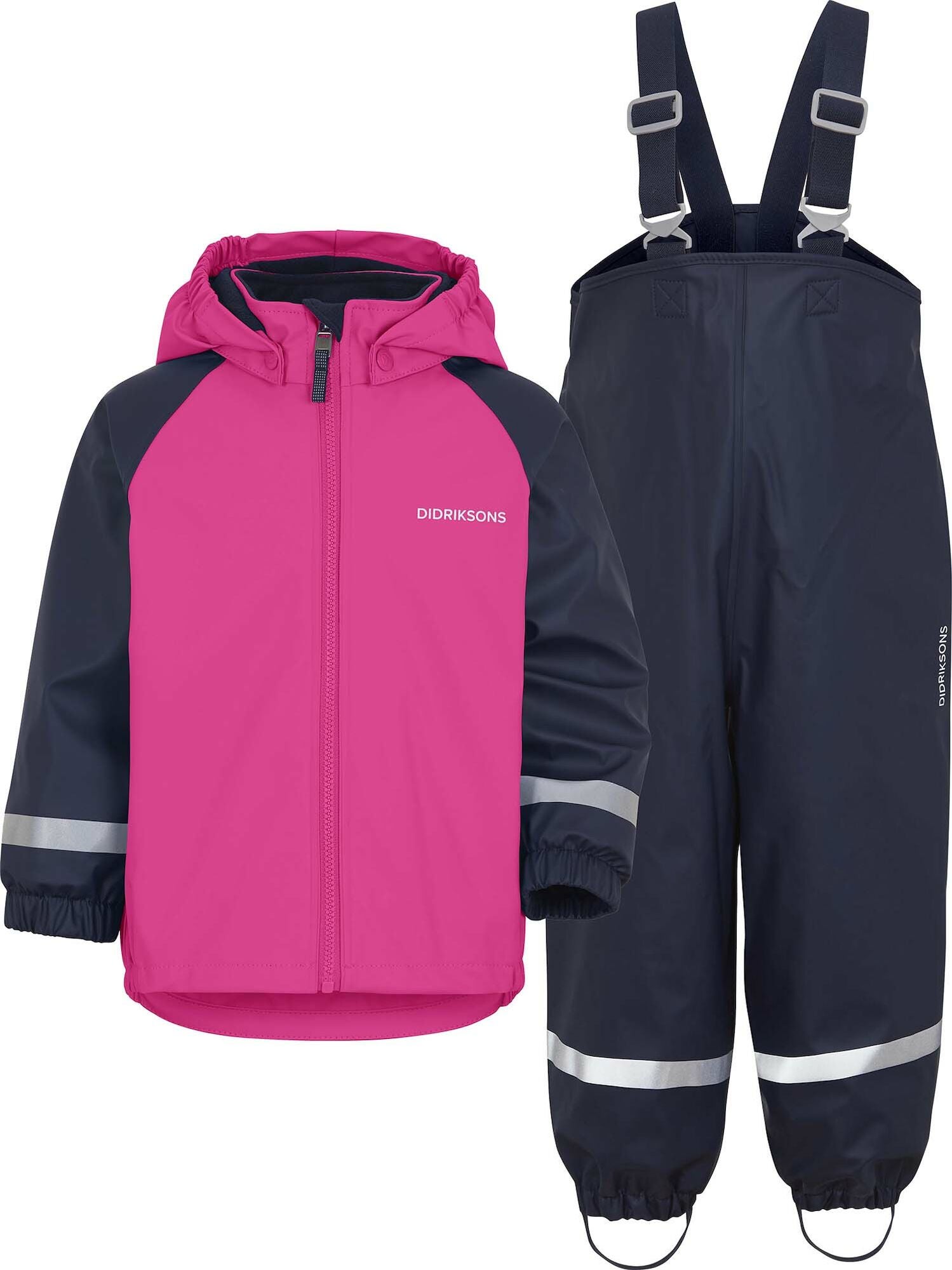 Didriksons Rainman Fleecefodrat Regnställ|Plastic Pink