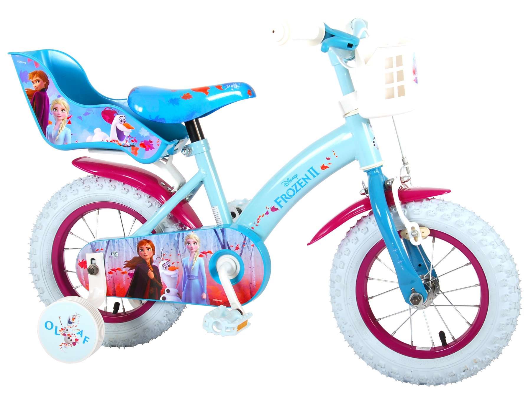 Disney Frozen 2 Barncykel 12 Tum|Blå/Lila