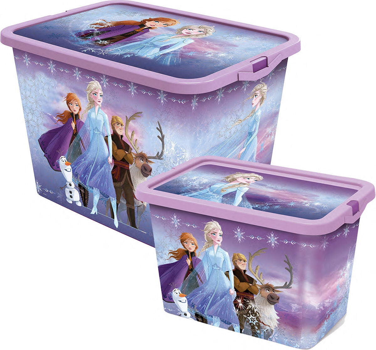 Disney Frozen Förvaringsboxar Set 23l &  7l|Lila