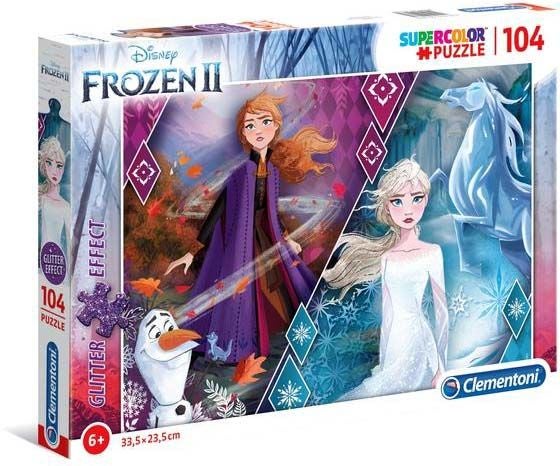 Disney Frozen Glitter Pussel|104 Bitar