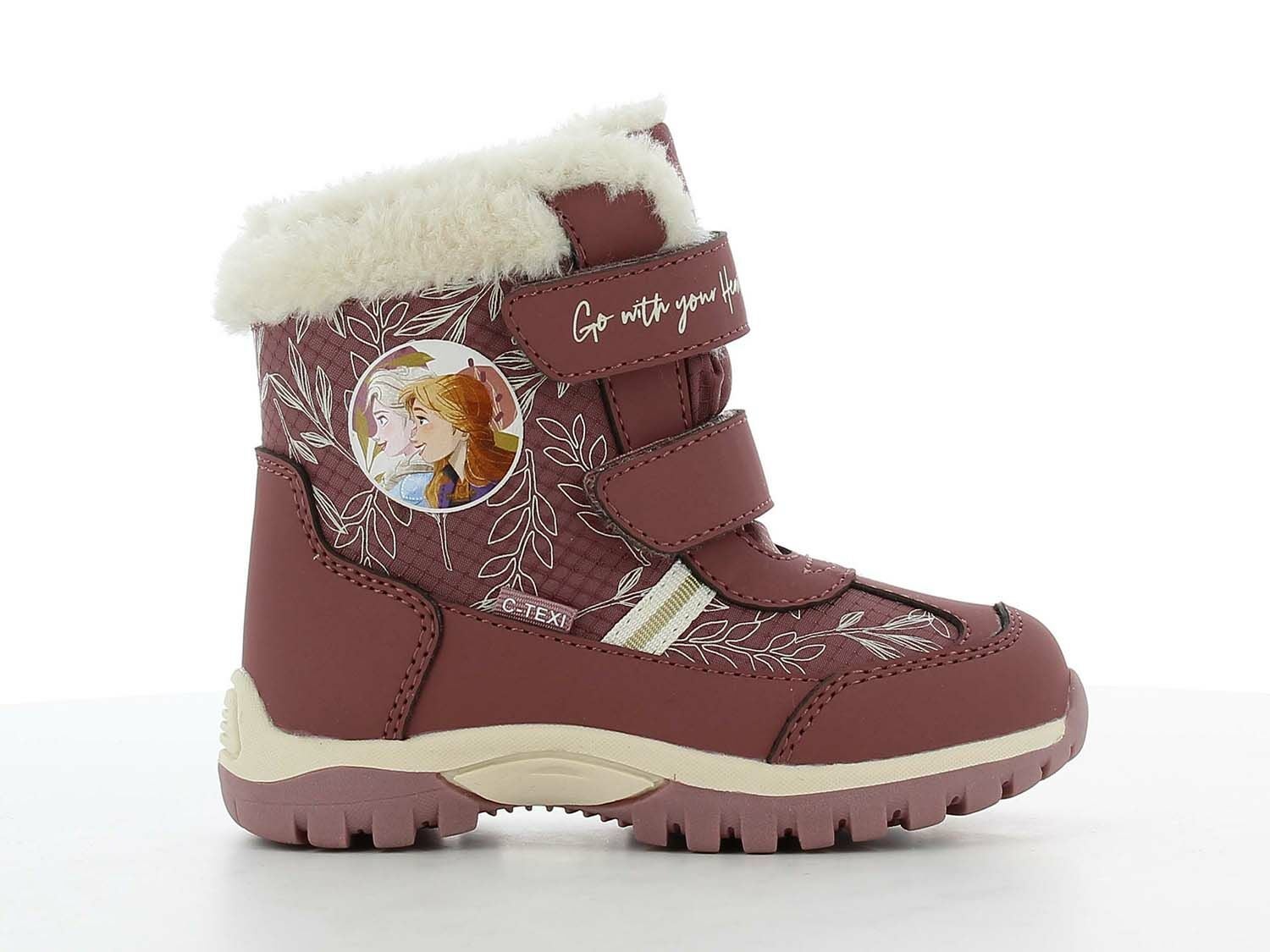 Disney Frozen Vinterkängor|Burgundy/Beige
