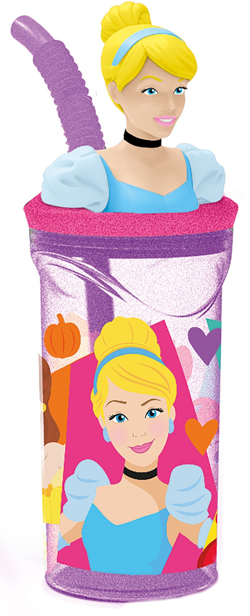 Disney Princess Vattenflaska 3D Figur Tumbler 360 ml