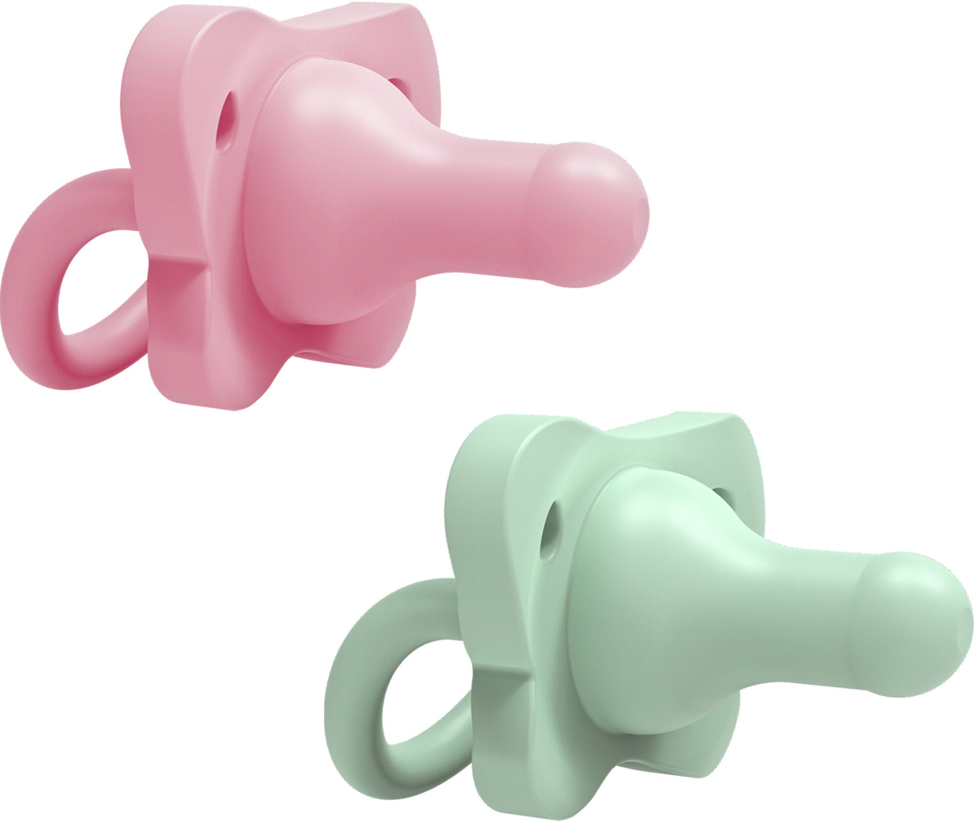 Dr. Brown's HappyPaci Napp 0-6m 2-pack Silikon|Rosa/Grön