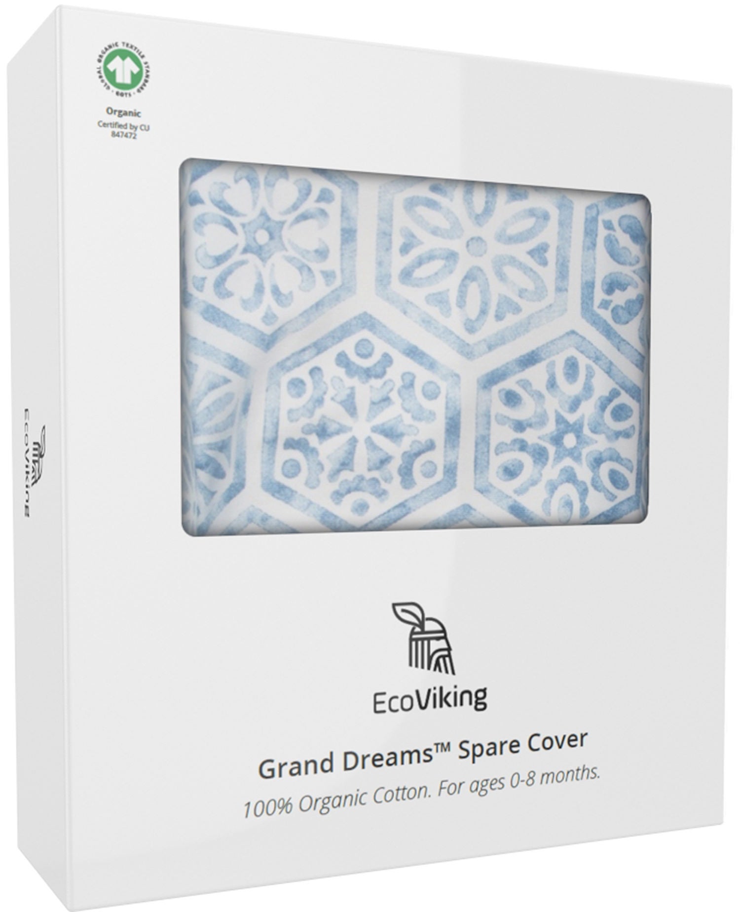 EcoViking Organic Babynest Cover Mediterranean Blue|