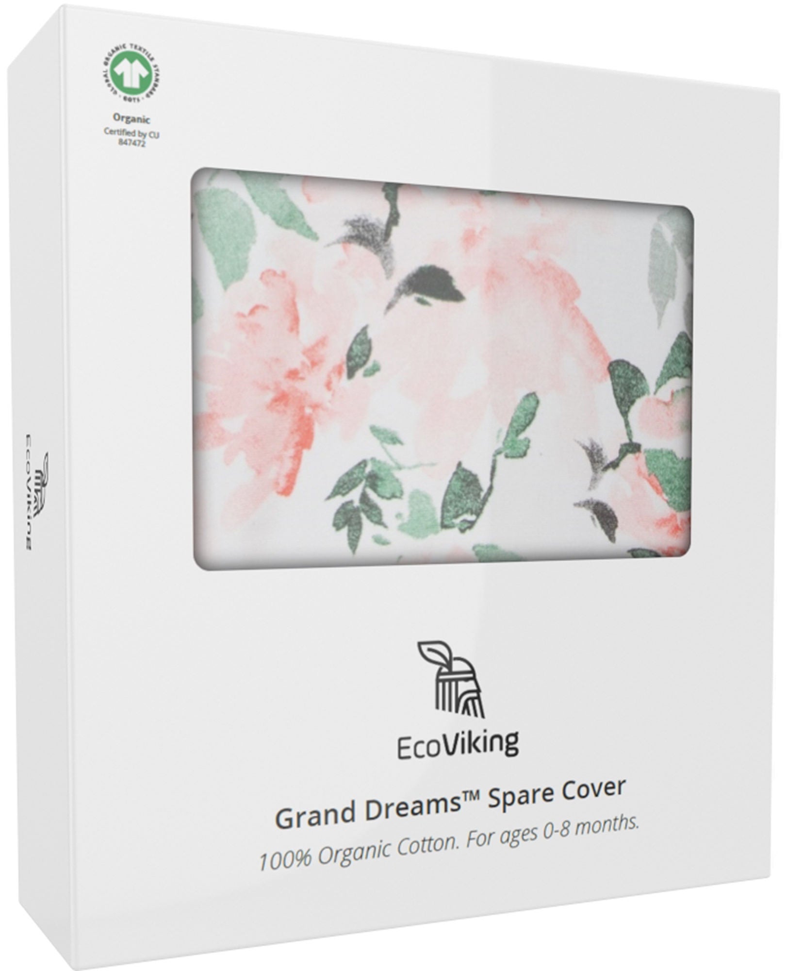 EcoViking Organic Babynest Cover Rose Garden|