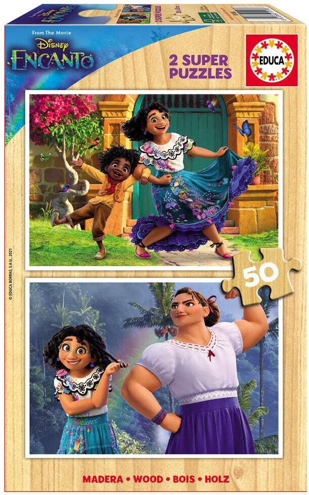 Educa Disney Encanto Pussel Madera Wood 2 x 50