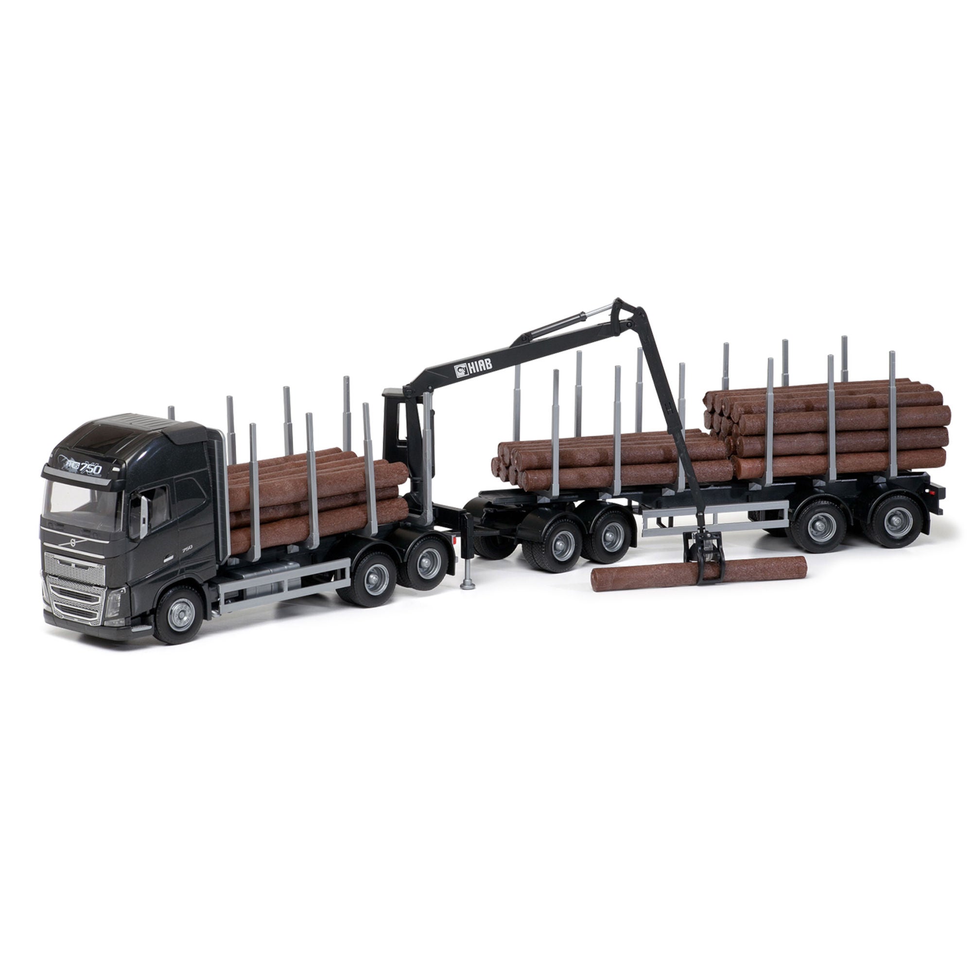 Emek Volvo FH/750 Timmerbil m kran|svart