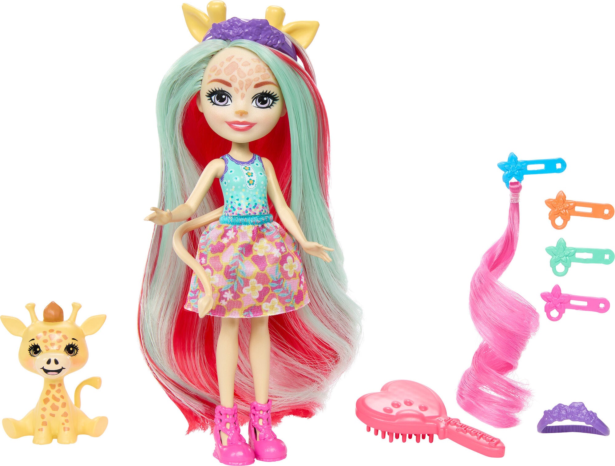 Enchantimals Glam Party Gillian Giraffe &  Pawl Docka|