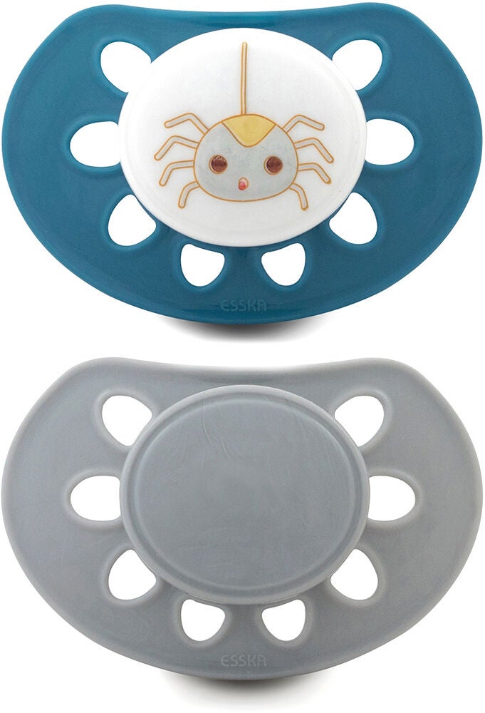 Esska Classic Spider Nappar 2-pack|Blå/Grå