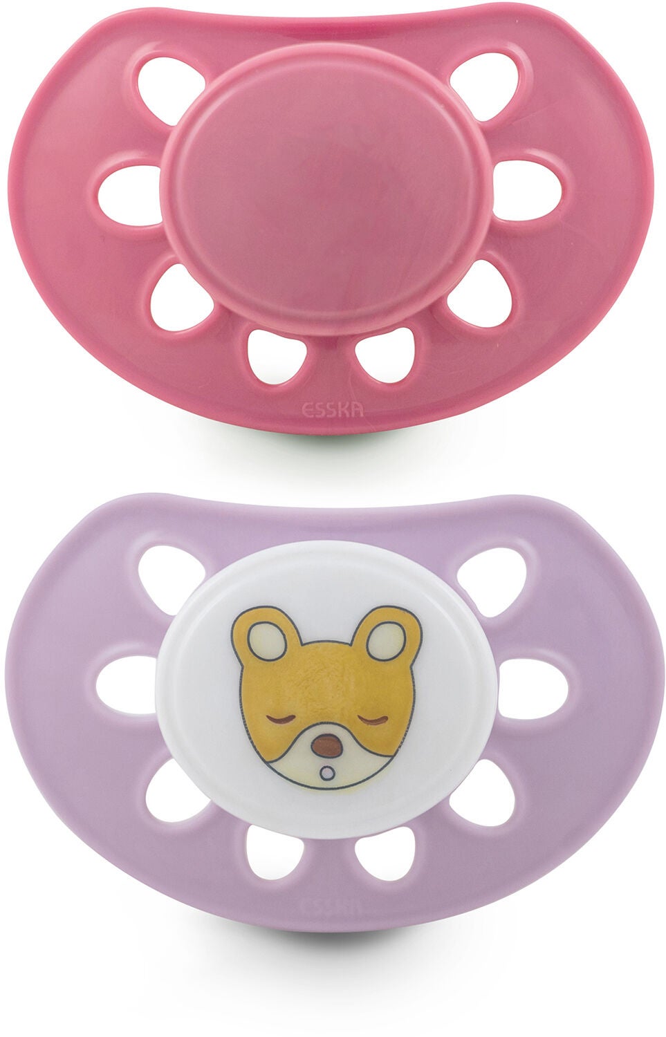 Esska Classic Teddy Silikon Napp 2-pack 4-36 m
