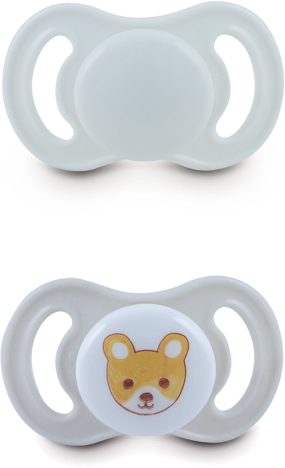Esska Happy Mini Teddy Silikon Napp 2-pack 0-6 m