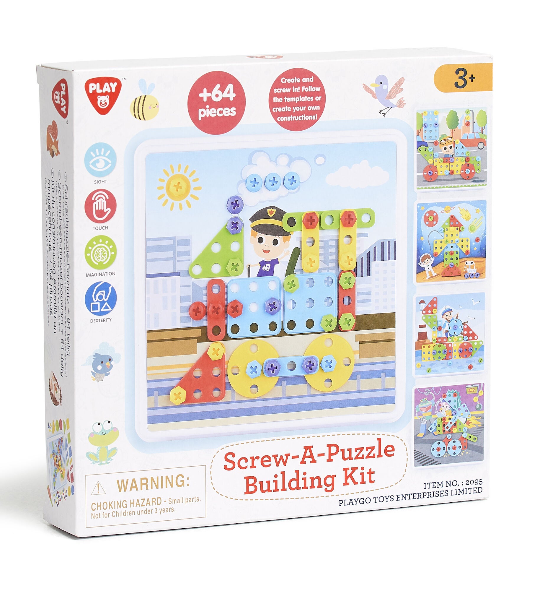 Fippla Screw A Puzzle Building Kit Barnpussel 64 Delar|