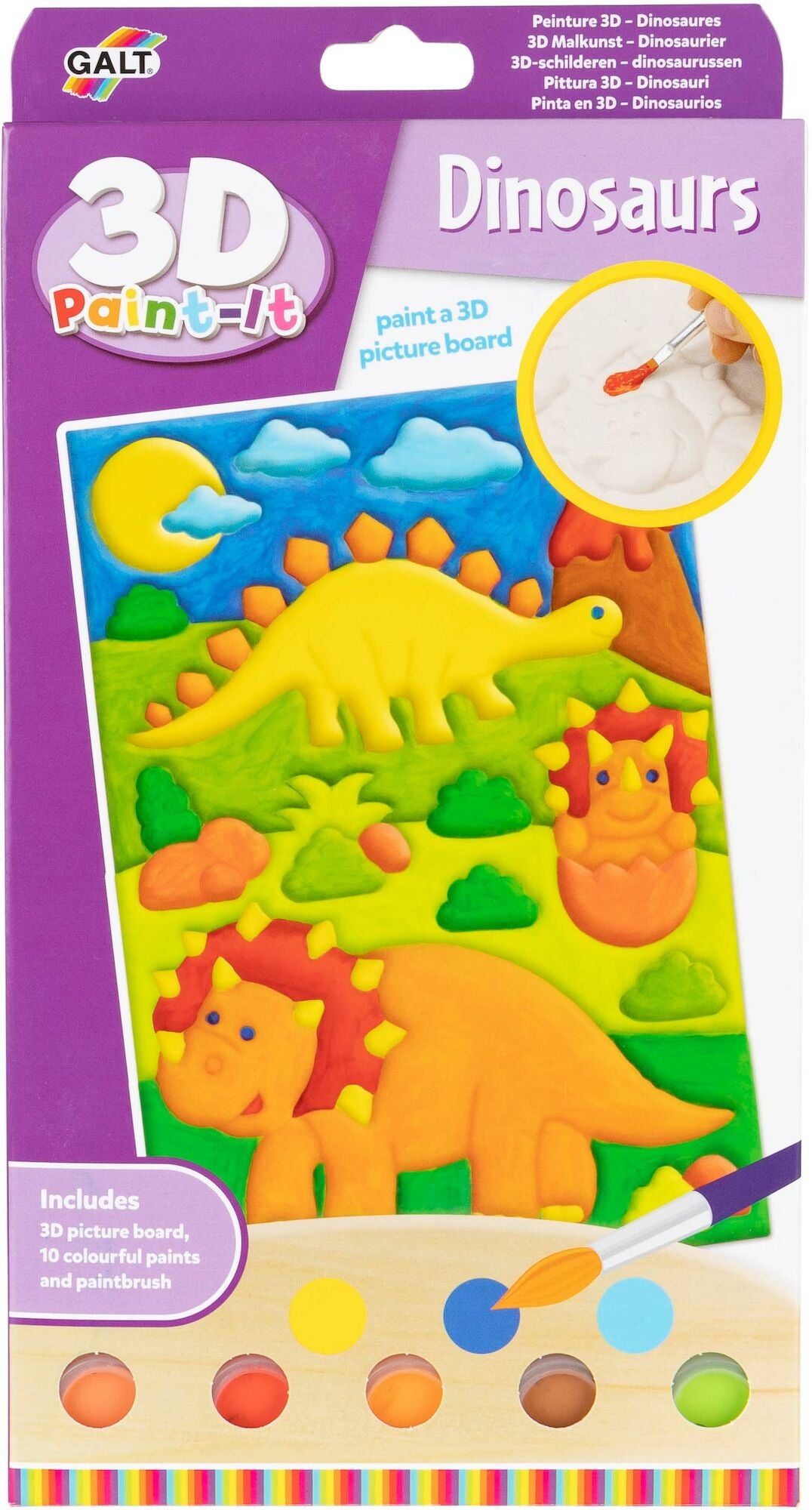 Galt 3D-målning Dinosaurie|