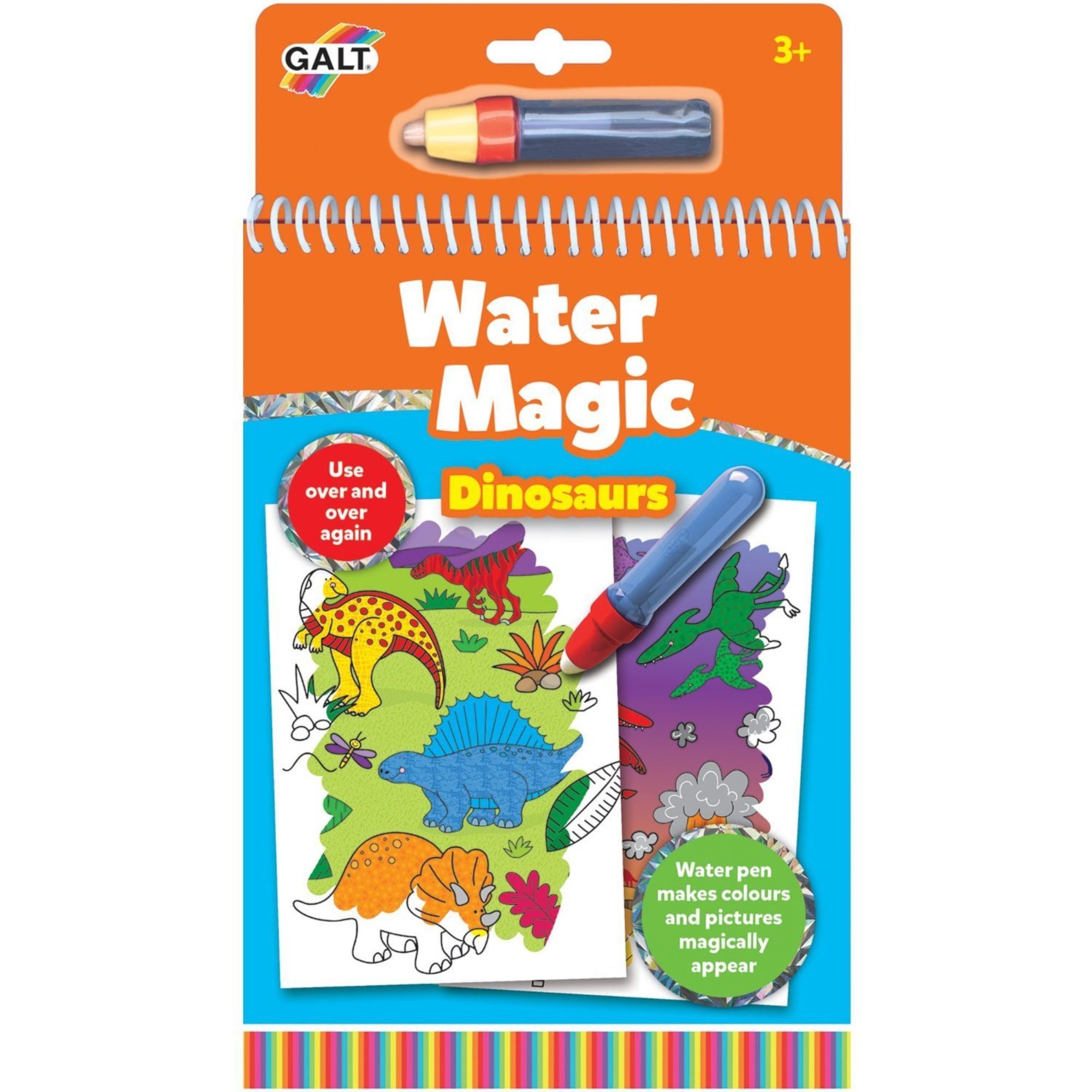 Galt Målarbok Water Magic Dinosaurier