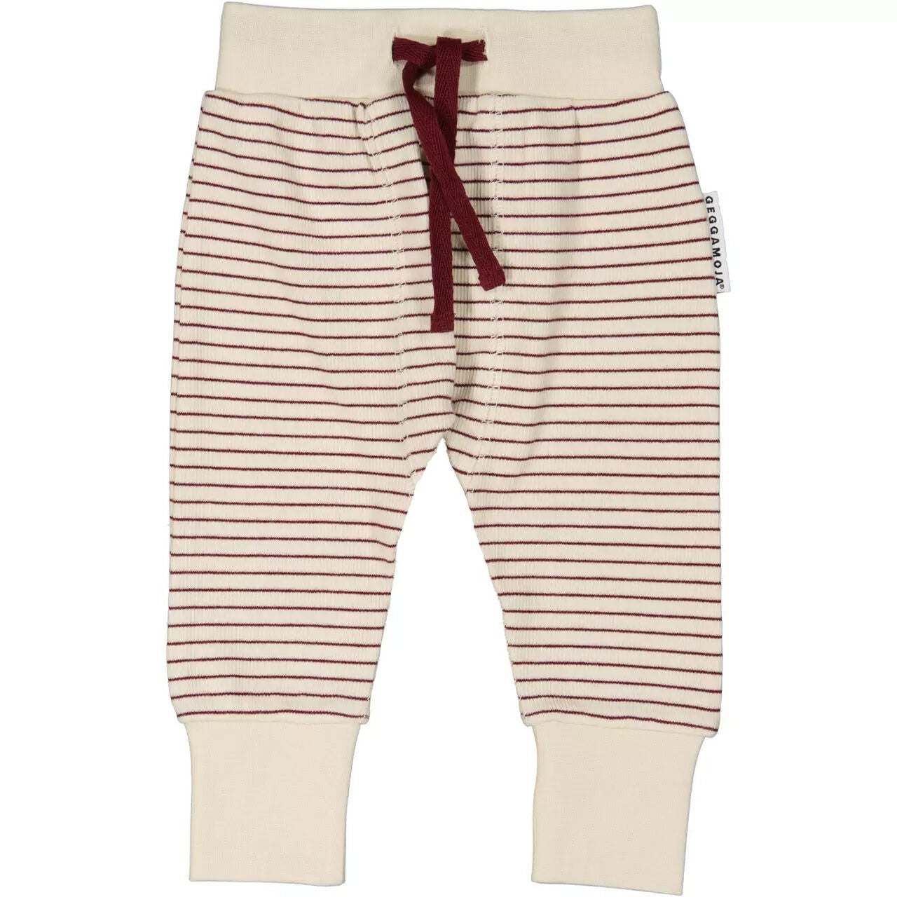 Geggamoja Babybyxor|Burgundy Stripe