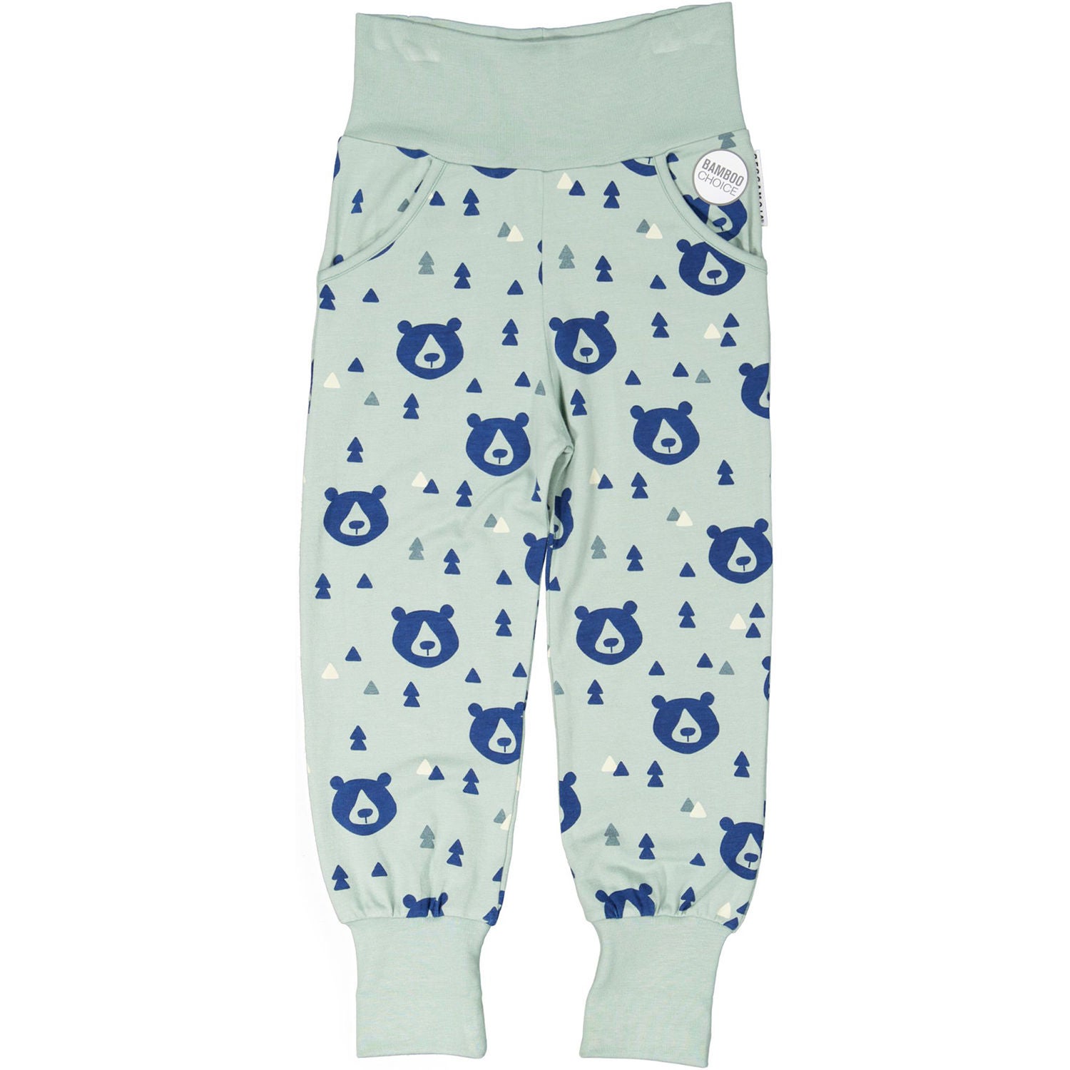 Geggamoja Bamboo Byxa|Green Bear