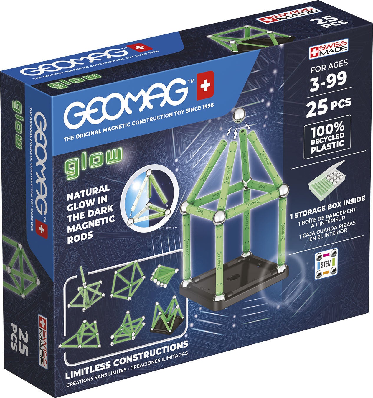 Geomag Glow Byggsats 25 Delar|