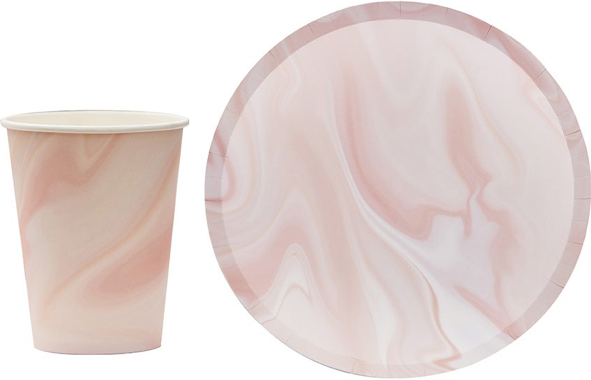 GingerRay Pappmugg och Tallrik|Rosa