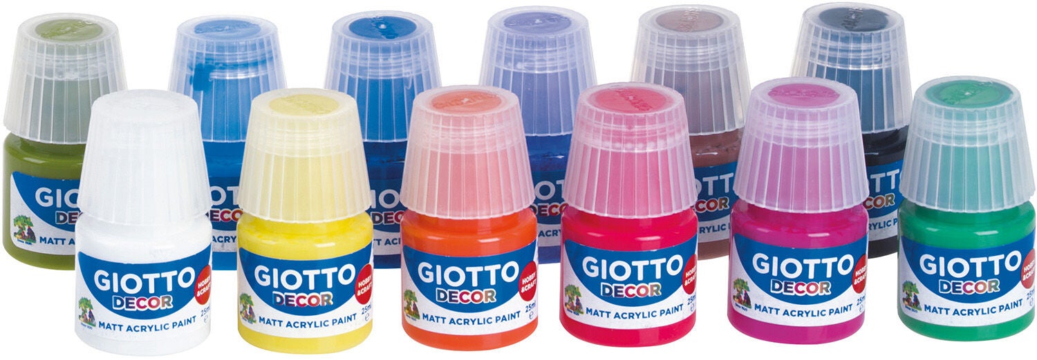 Giotto Decor Akrylfärger 300 ml 12-pack|