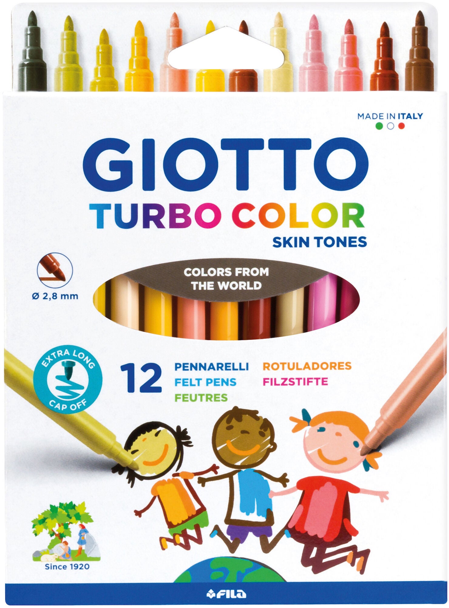 Giotto Turbo Color Skintones Tuschpennor 12-pack