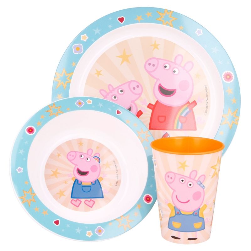 Greta Gris Lunchset Microvänlig|3-pack