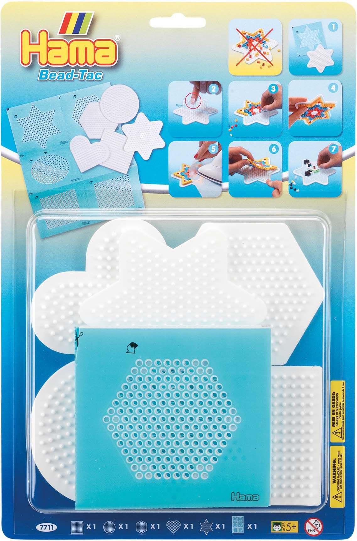 Hama Midi Pegboard Blister 5 pcs Med Pärlor