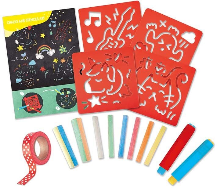 Hape Chalks &  Stencil Art Pysselset|