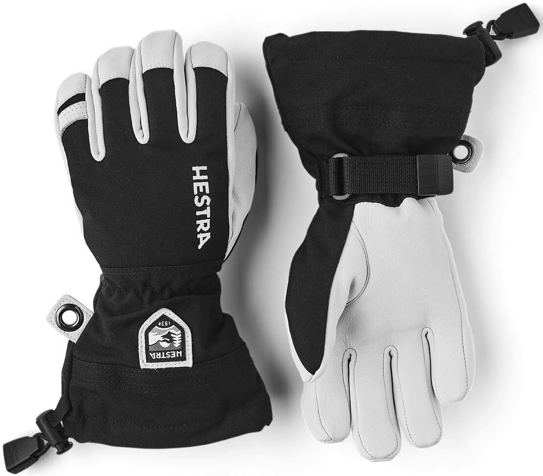 Hestra Army Leather Heli Ski Handskar|Svart