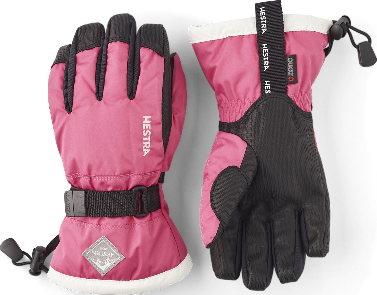 Hestra Gauntlet Czone JR Handskar|Fuchsia/Ivory