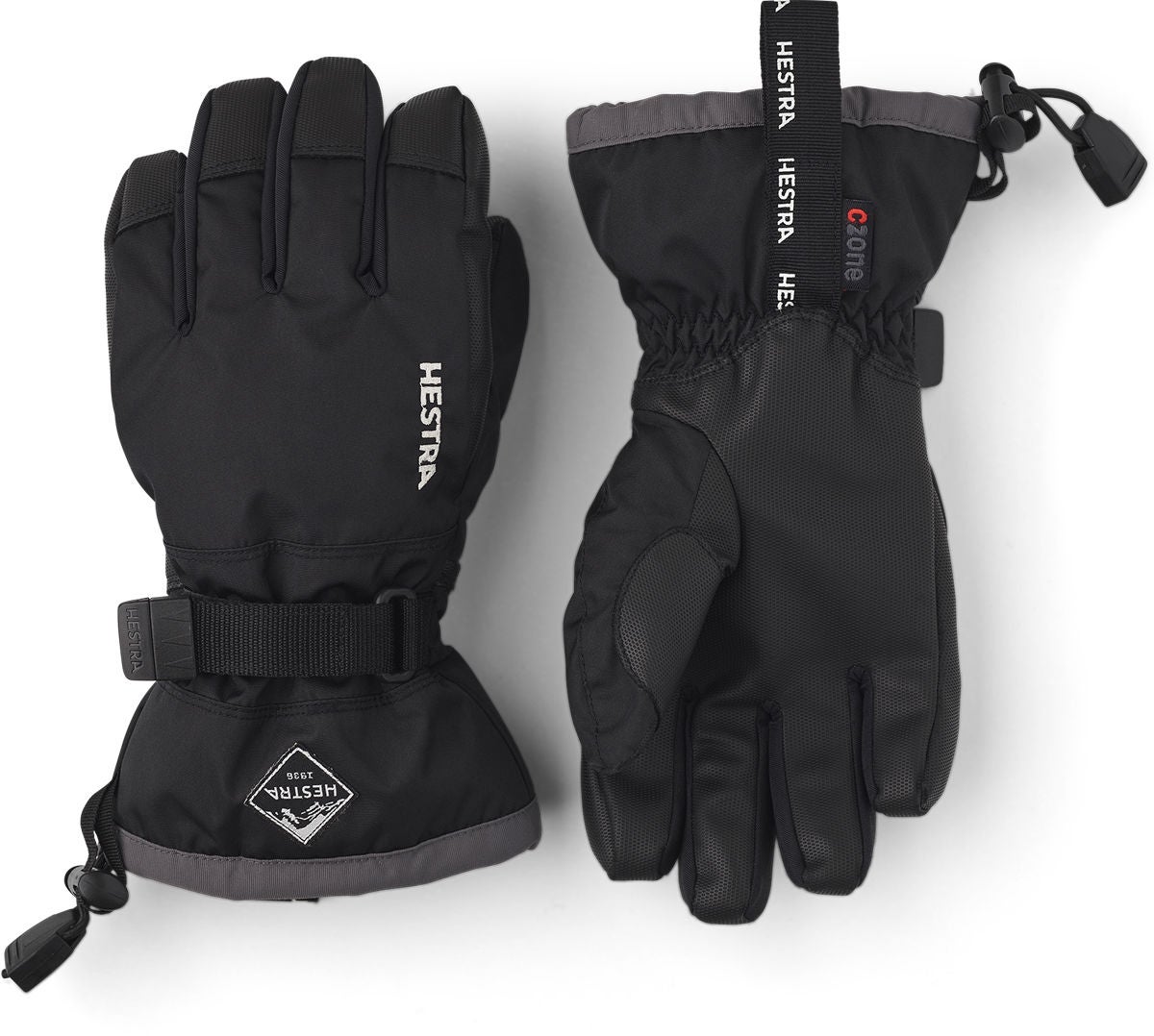 Hestra Gauntlet Czone JR Handskar|Svart/Grafit