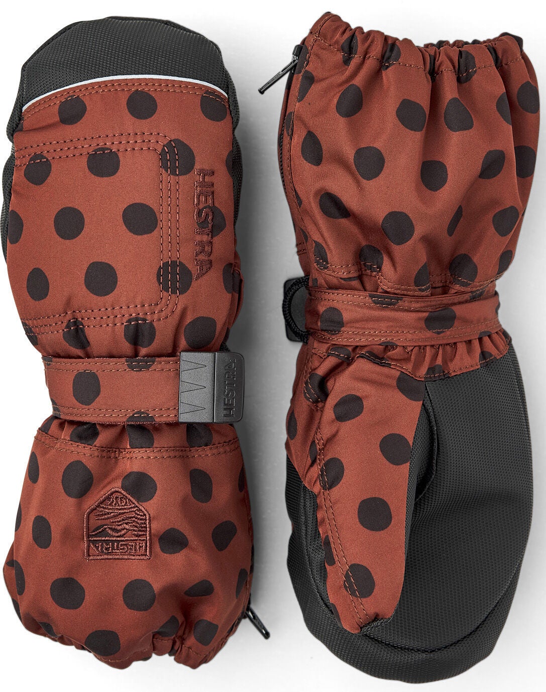 Hestra Vantar Baby Zip Long|Brown Print