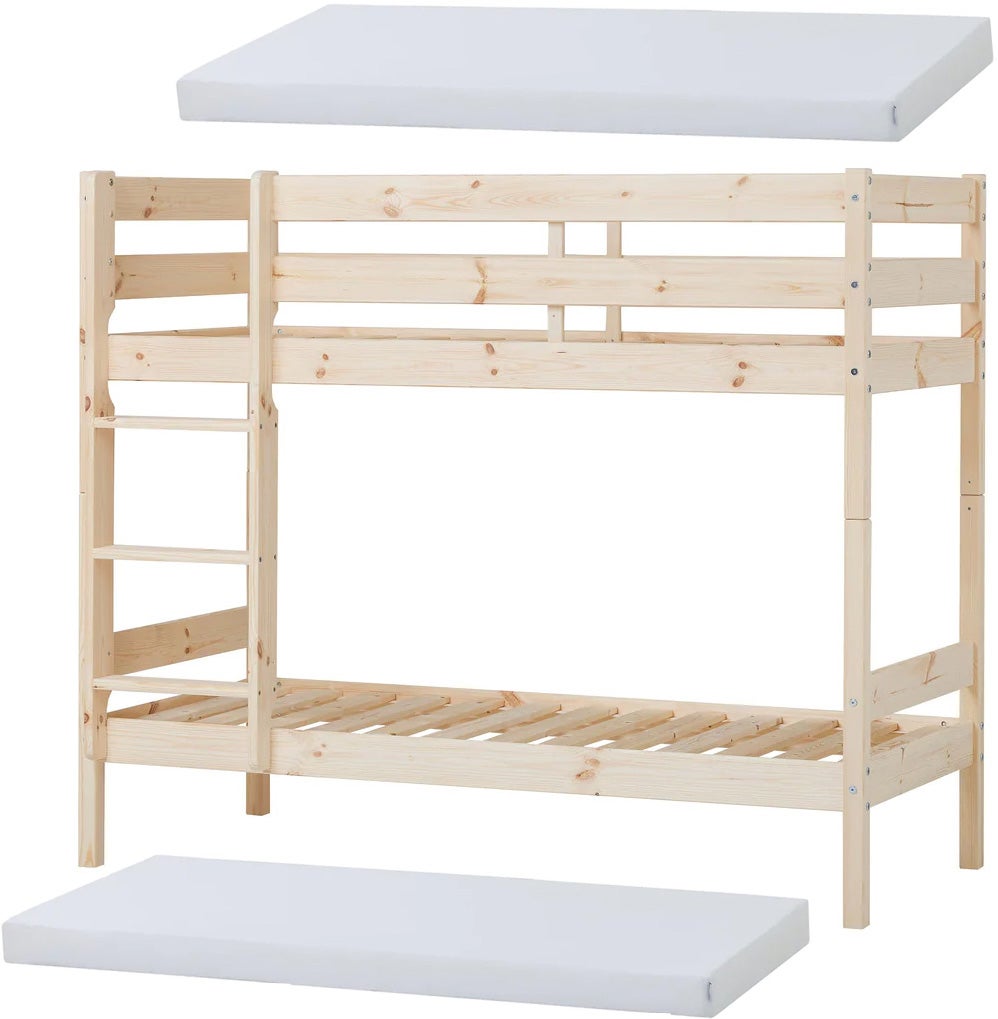 Hoppekids ECO Comfort Våningssäng Med 2x Skummadrass 70x160