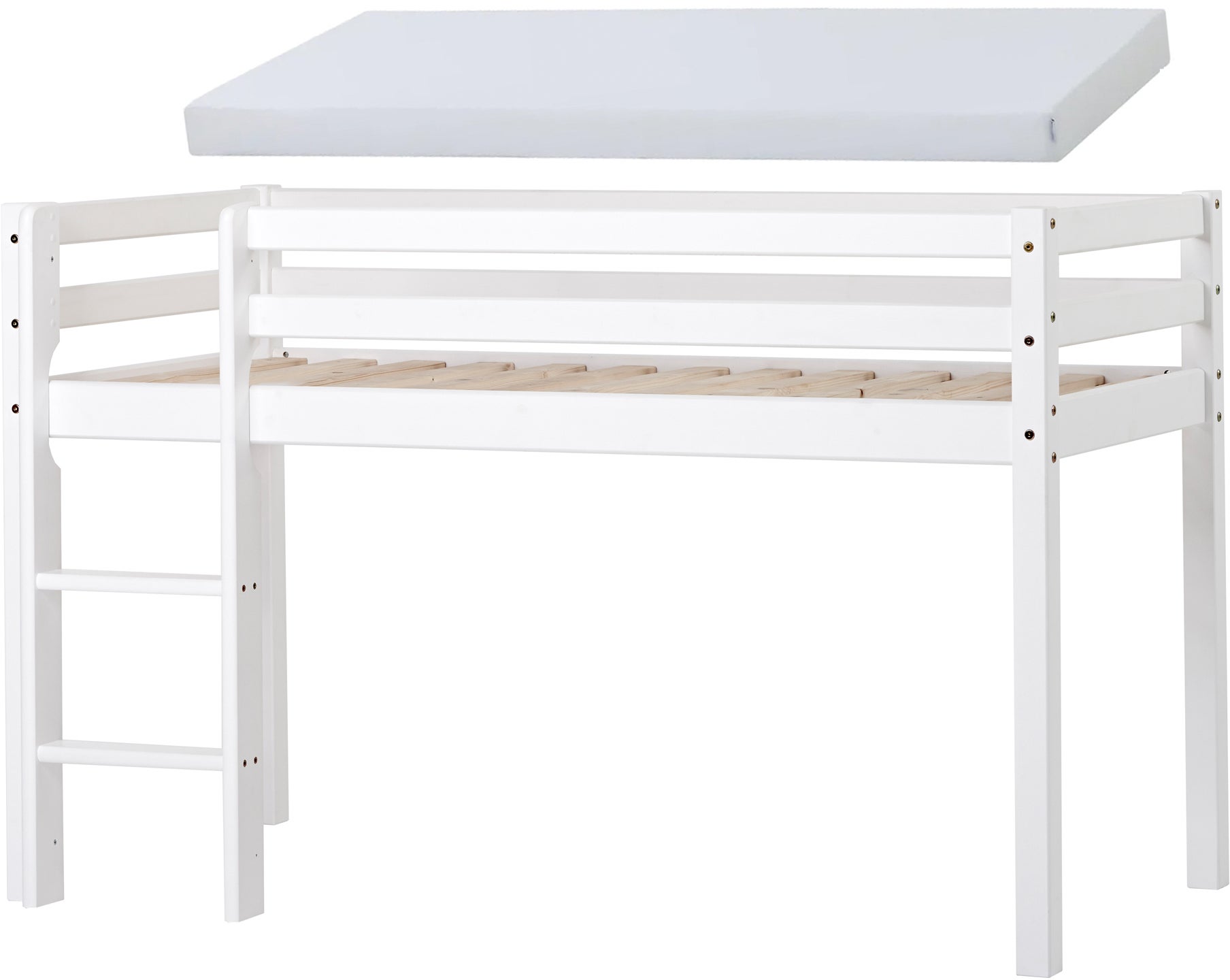 Hoppekids ECO Dream Halvhög Loftsäng Med Skummadrass 70x160