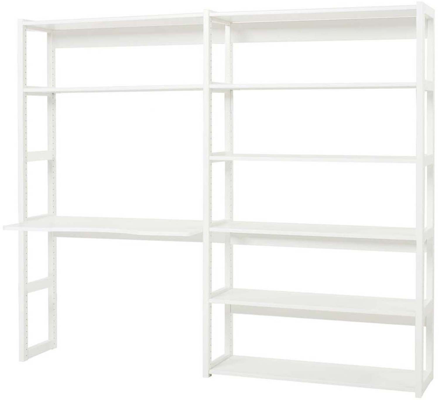 Hoppekids STOREY 2 sections with 8 shelves and desk 100 x 100|