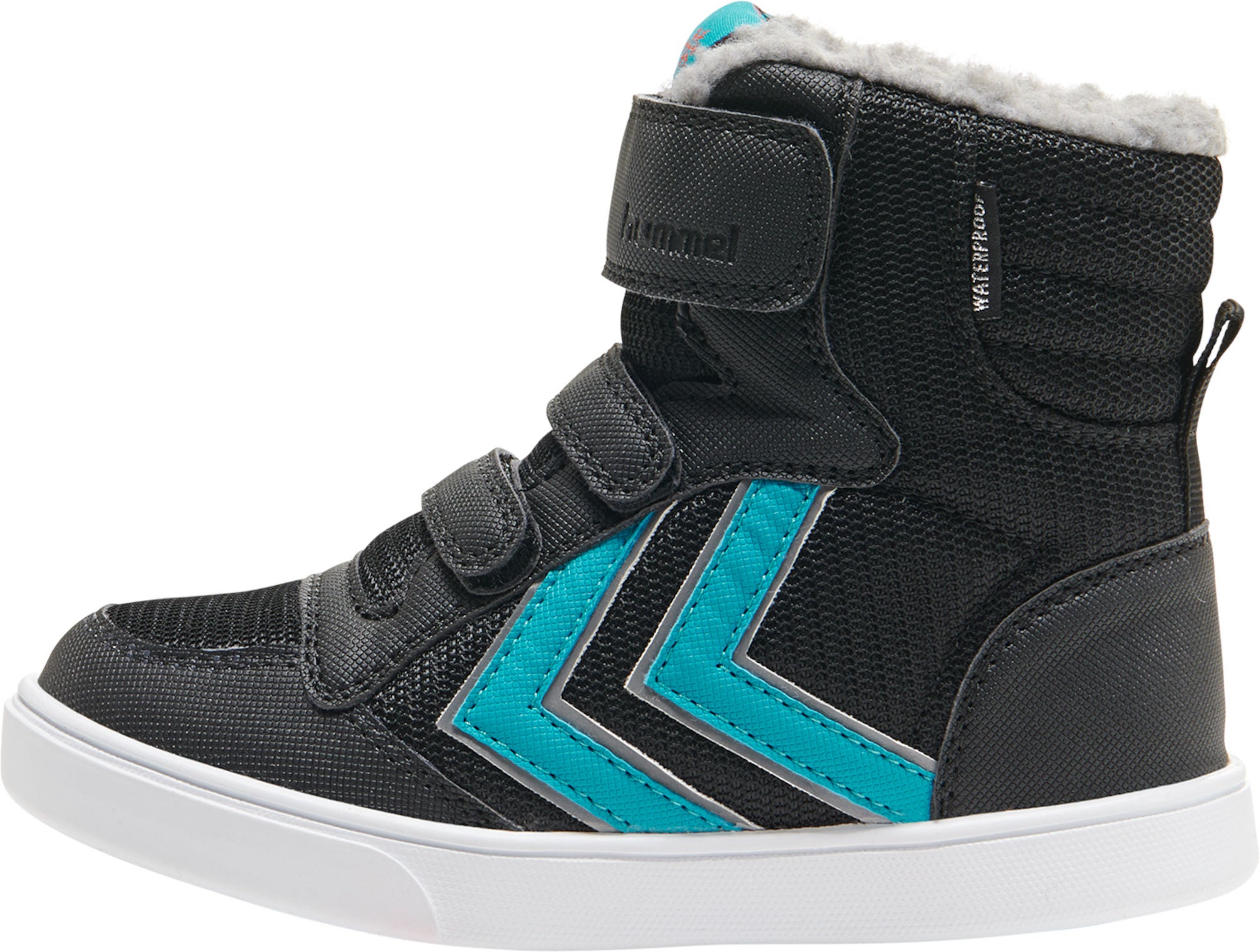 Hummel Stadil Poly Mid Jr Sneakers|Black/Lake Blue 30
