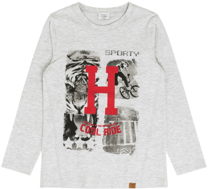 Hust &  Claire Arti T-Shirt L/S|Pearl Grey Melange 10 år