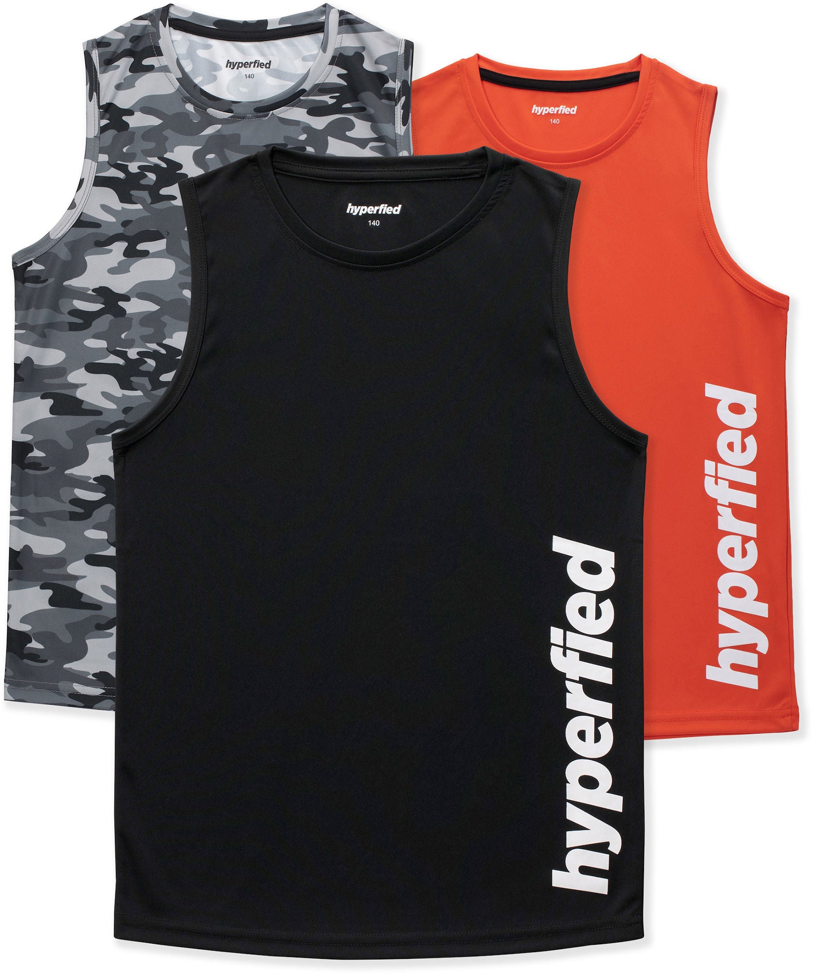 Hyperfied Bounce Tank Top 3-pack|Black/Camo Black/Koi 150