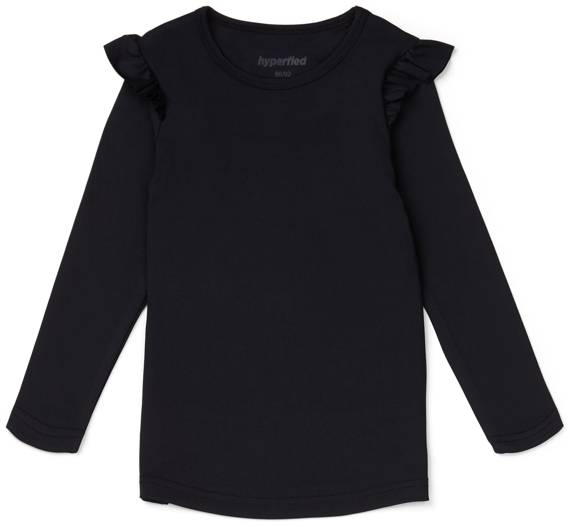 Hyperfied Frill Sleeve Top|Anthracite 98-104