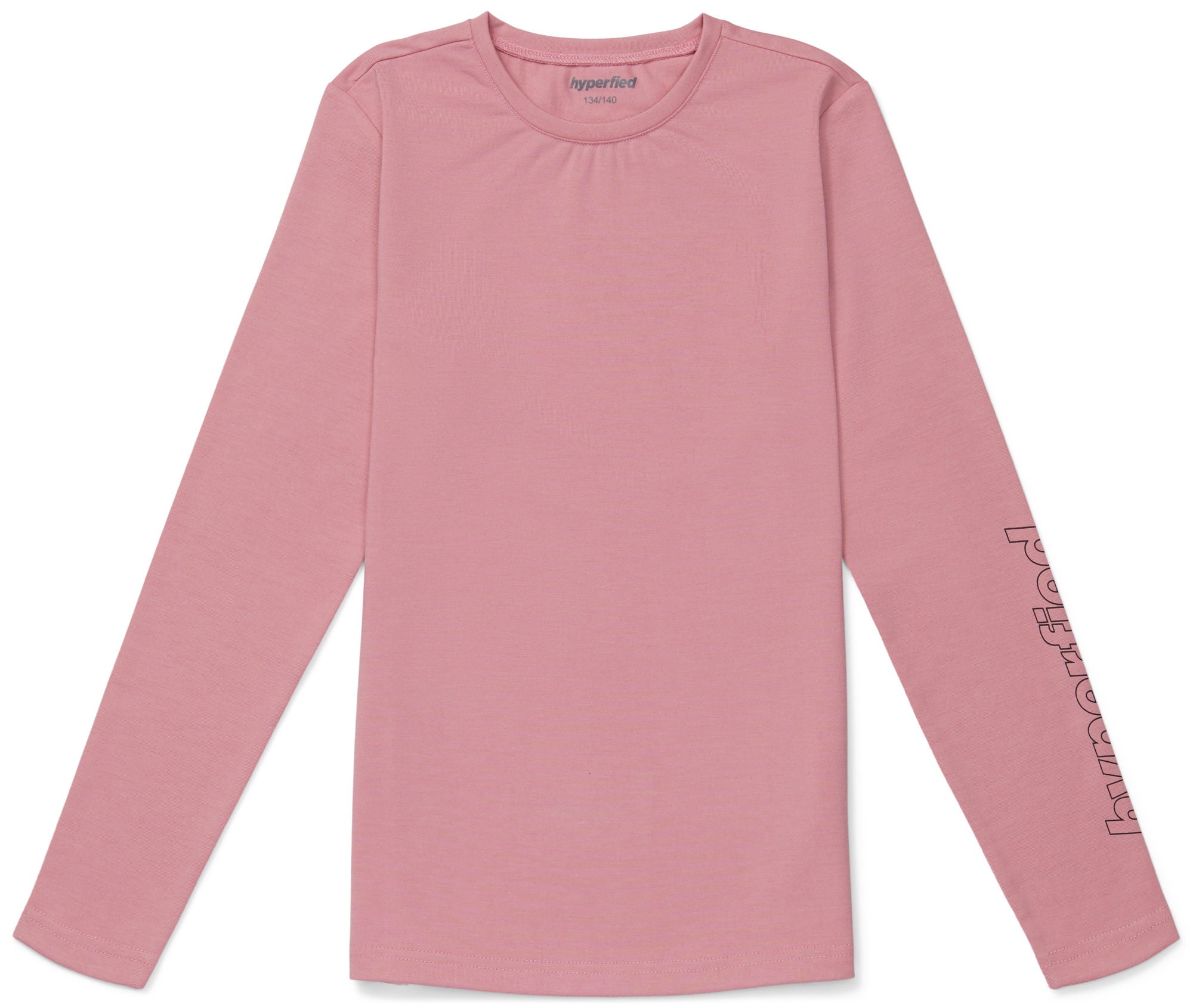 Hyperfied Jersey Logo Long Sleeve Top|Blush 110-116