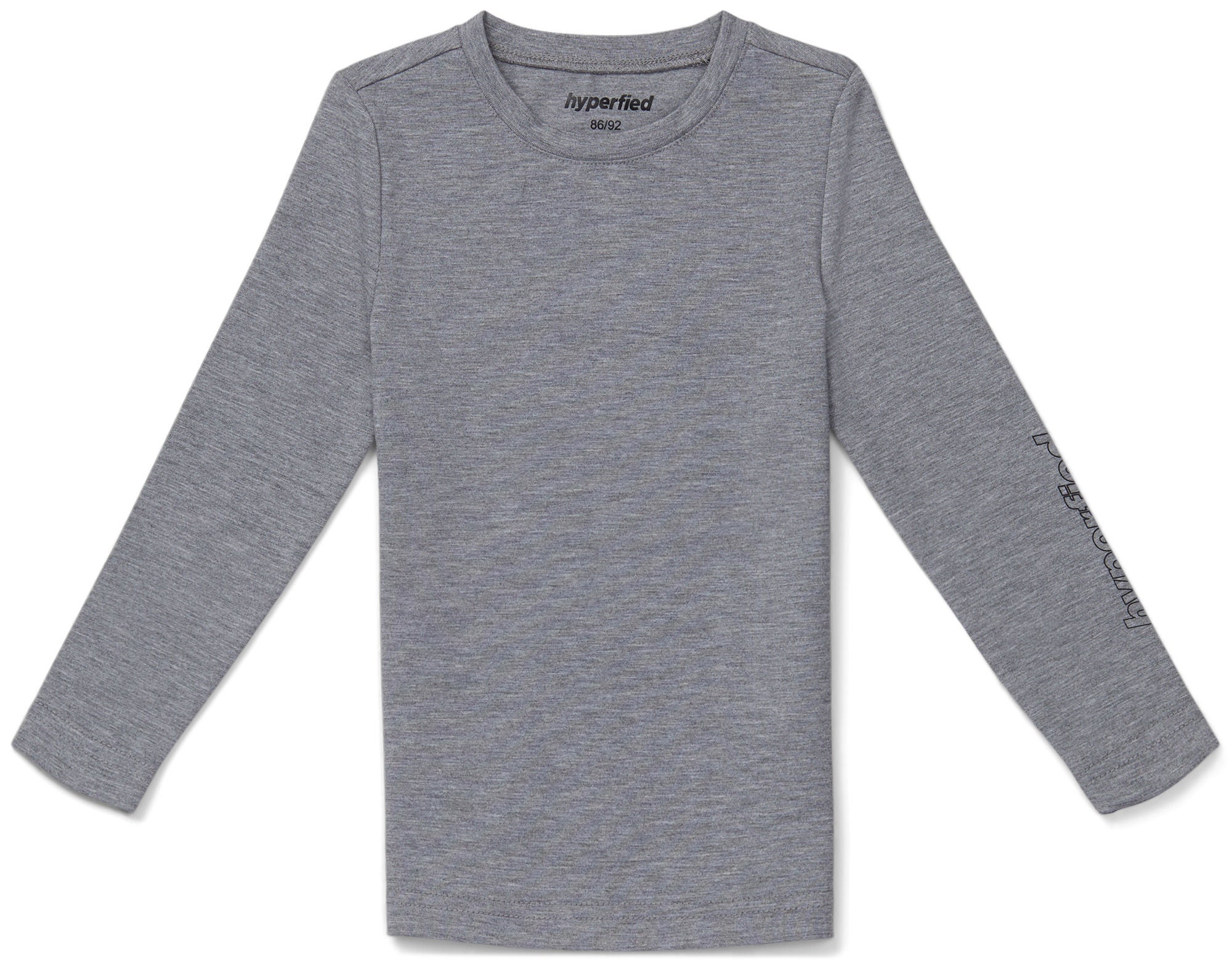 Hyperfied Jersey Logo Long Sleeve Top|Grey Melange 134-140