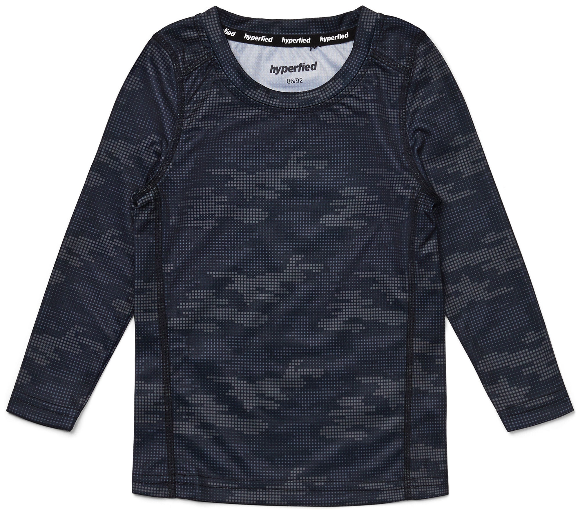 Hyperfied Long Sleeve Logo T-Shirt|Grey Camo 110-116