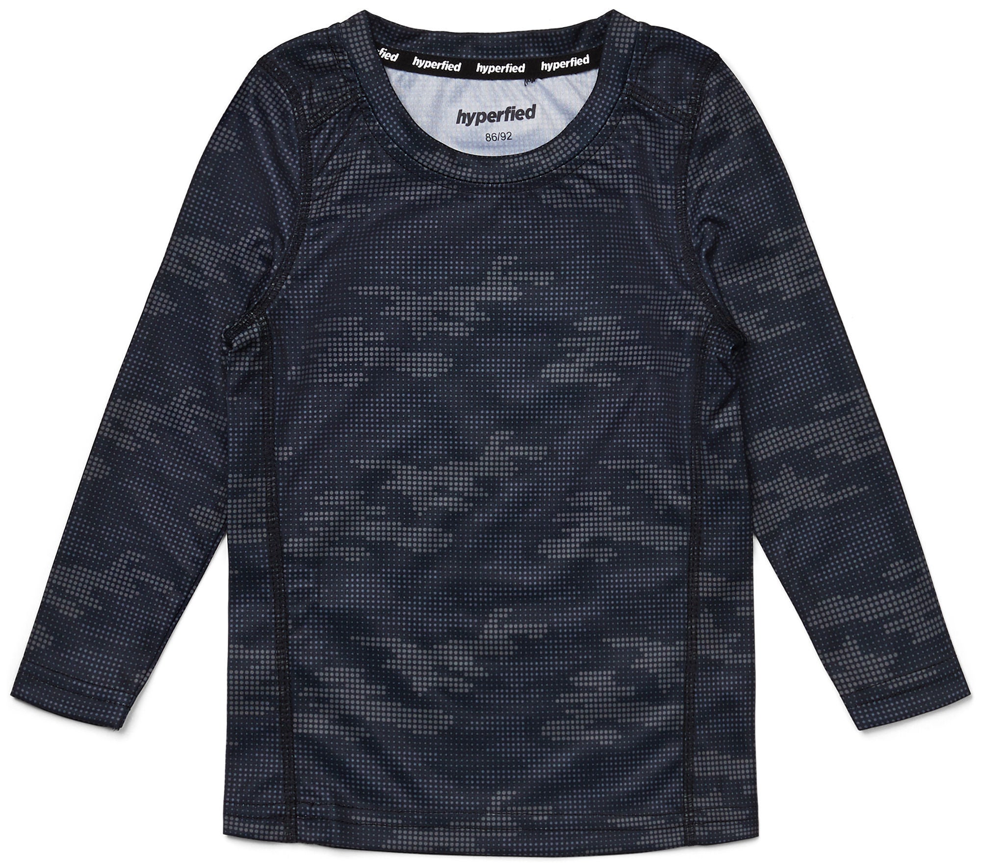 Hyperfied Long Sleeve Logo T-Shirt|Grey Camo 158-164